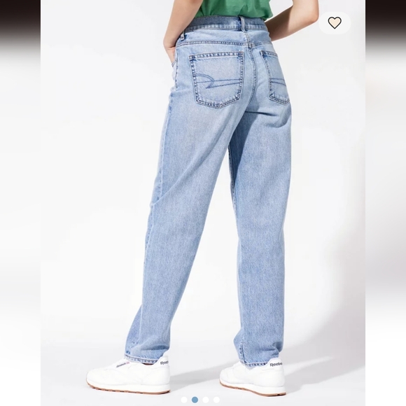 AMERICAN EAGLE 90's Straight Jeans - Light Wash Size 4 - Picture 2 of 14